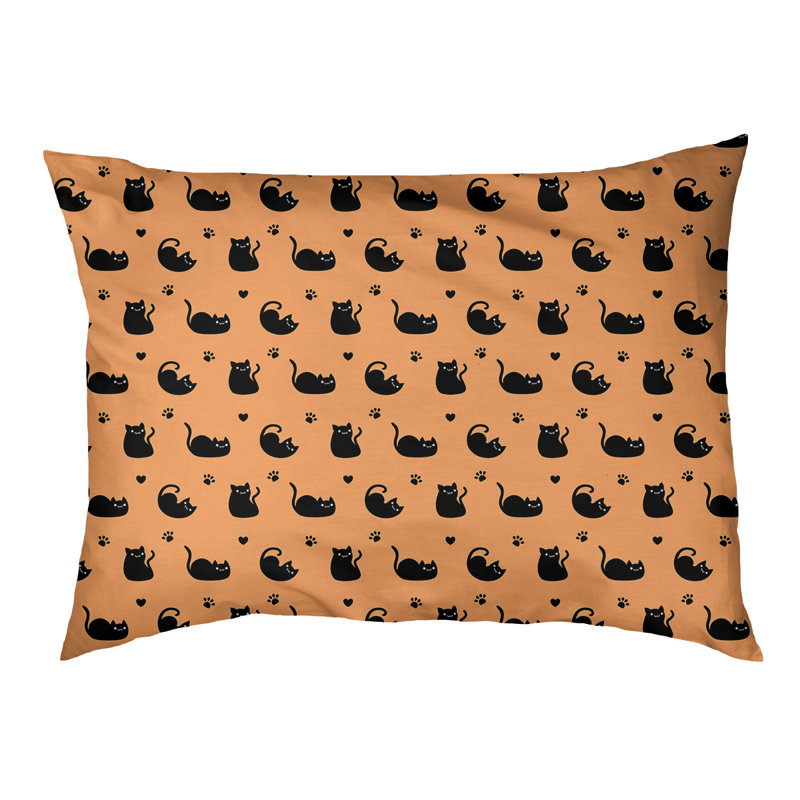 Coussin pour chien Byrge, Grand (H 14 po x l 42,5 po x P 32,5 po), Orange / Noir