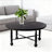 Retro Black Solid Wood Round Coffee Table