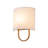 1-Light Coastal Style Fabric Wall Sconce-494042181