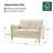 Terren 50.5"W Farmhouse Linen Upholstery Loveseat With Solid Wood Spindle Legs-266205692