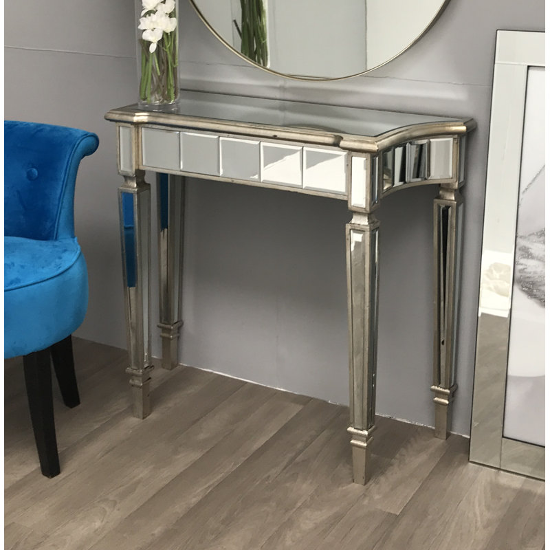 Sandy 90cm Glass Top Console Table