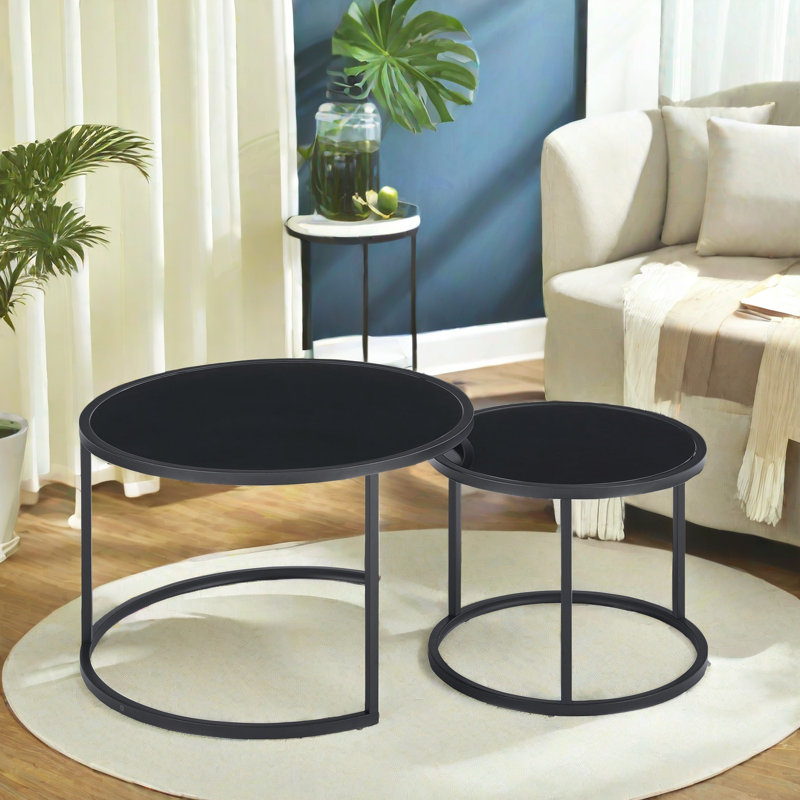 Creary Frame Coffee Table, Black, Black
