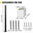 VEVOR 36" H Cable Railing Post WITHOUT Predrilled Holes