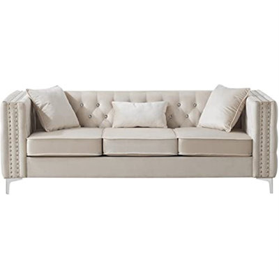 Tina 87'' Velvet Sofa