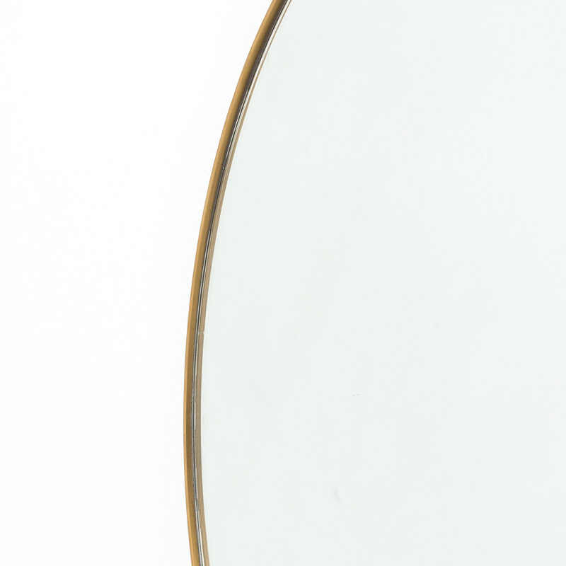 Bellvue Metal Wall Mirror, Polished Brass, 47.25" x 47.25"