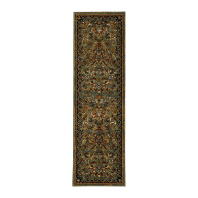 Spice Market Tigris Aqua/Sapphire Traditional Floral Area Rug