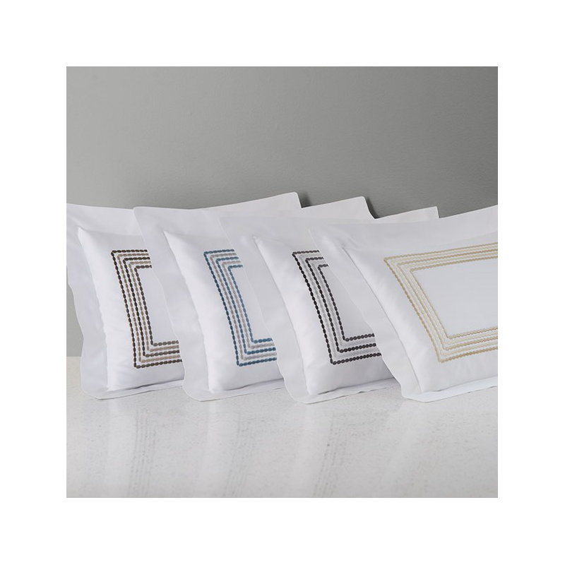 Stella Egyptian-Quality Cotton Duvet Cover, King Duvet Cover, Caramel SC/White