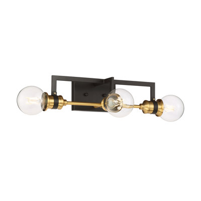 Éclairage pour salle de bain 4 lumières à intensité variable laiton / noir Tommie