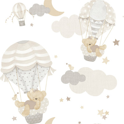 Little Explorers 2 Hot Air Balloons Wallpaper Roll