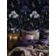 Papier peint iris foncé foncé | Murale florale luxueuse avec reflets dorés
