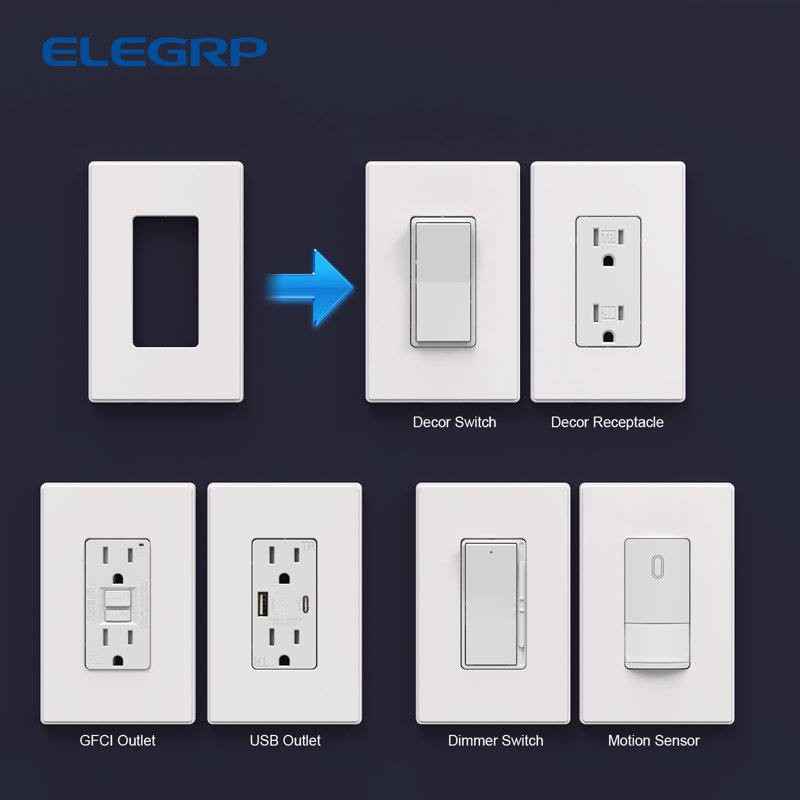 No Subject Rocker Wall Plate, White, White