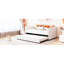 Lit de jour ergonomique simple beige avec rangement en velours extensible amovible et compact