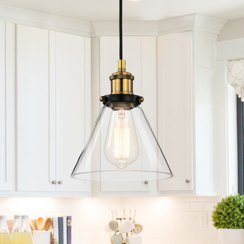 Mateo 1 - Light Black/Antique Brass Pendant