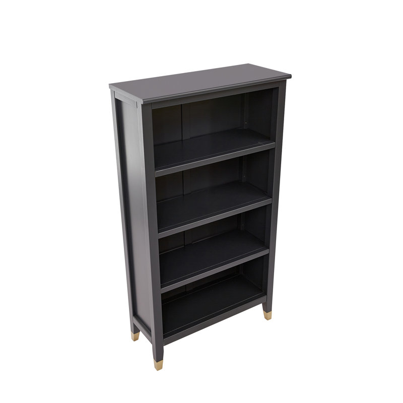 Bibliothèque Adira, (4 tablettes) H 50 po x l 27 po x P 12 po, Gris foncé