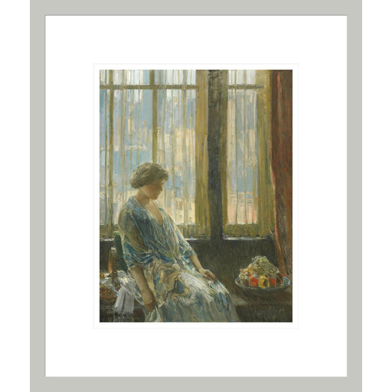 « La fenêtre de New York » de Childe Hassam – Reproduction giclée encadrée, 16,22 po H x 13,75 po L