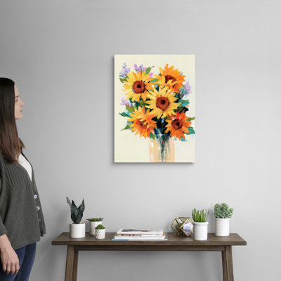 Fleurs fraîches coupées II, art mural sur toile