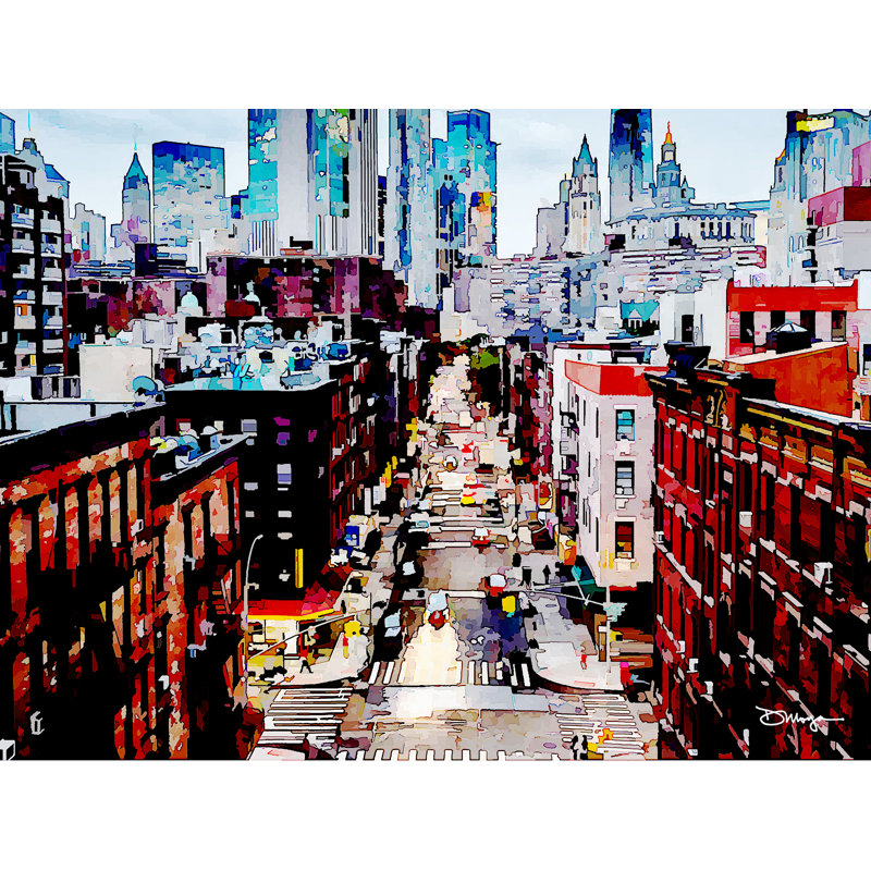 New York City Print by Diana Moya, Black Framed Paper, 17.25" H x 21.25" W