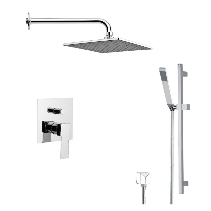 Système de douche complet à pression équilibrée avec valve brute Rendino
