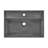 Lisse 16" Square Concrete Vessel Bathroom Sink in Dark Grey