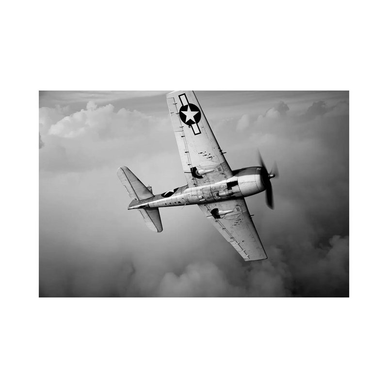 A Grumman F6F Hellcat Fighter Plane In Flight II by Scott Germain - Wrapped Canvas Print, 66.04 cm H x 45.72 cm W x 1.91 cm D