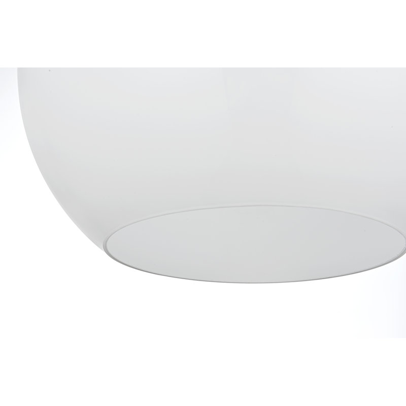 Luminaire suspendu sphérique simple à 1 lumière Snead, Blanc givré, H 73 po x l 13,8 po x P 13,8 po, Gold