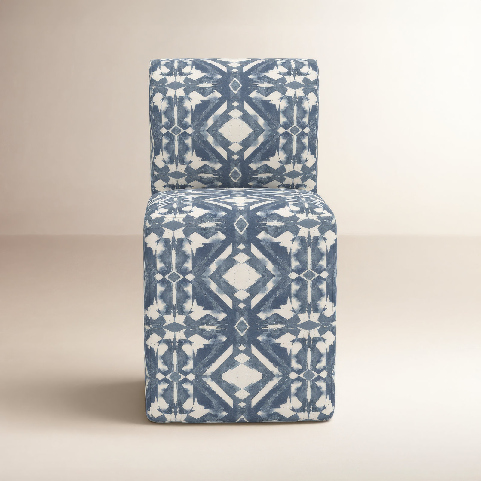 Mendy Dining Chair, Asha Blue Ikat