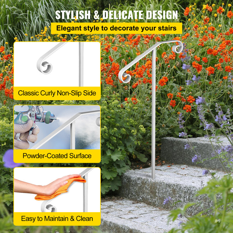 Handrail Double Step, White