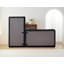Canapé modulaire 104 po avec méridienne en L 104 po, canapé modulaire moderne avec assise profonde, canapé rembourré pour la chambre à coucher du salon, aucun assemblage requis, noir (tissu chenille innovant)-1766439745