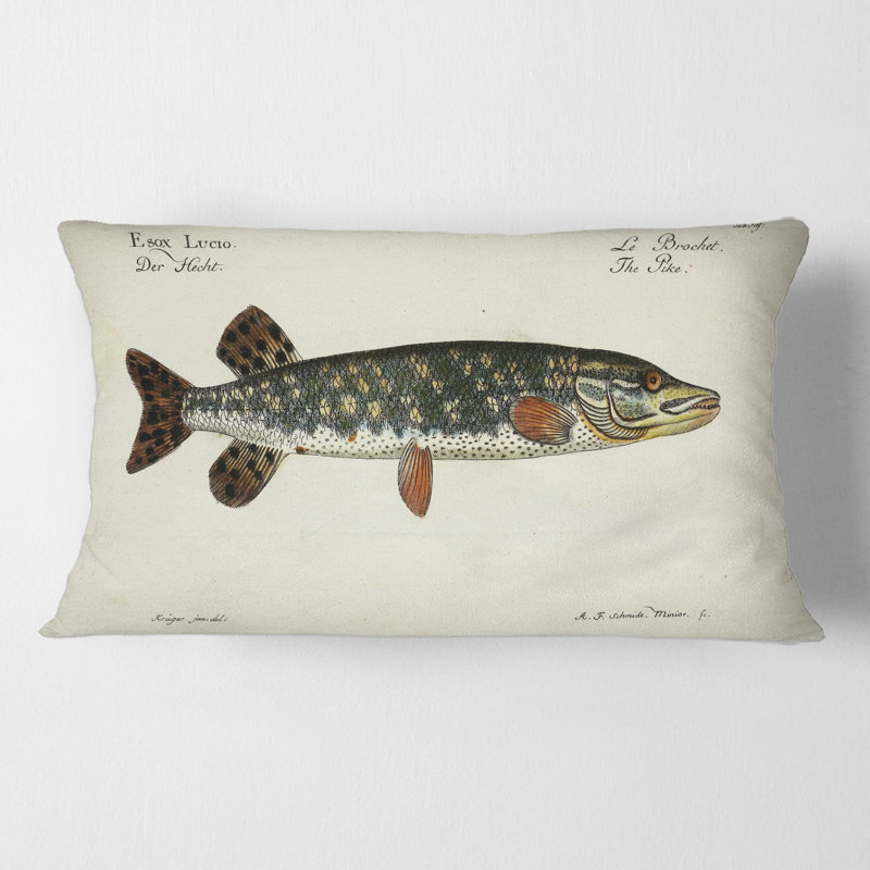 Portrait d'un poisson dans l'eau Housse de coussin rectangulaire et insert