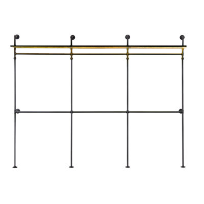 Étagère à vêtements industrielle avec lumières et tablettes à DEL - Système de rangement robuste
