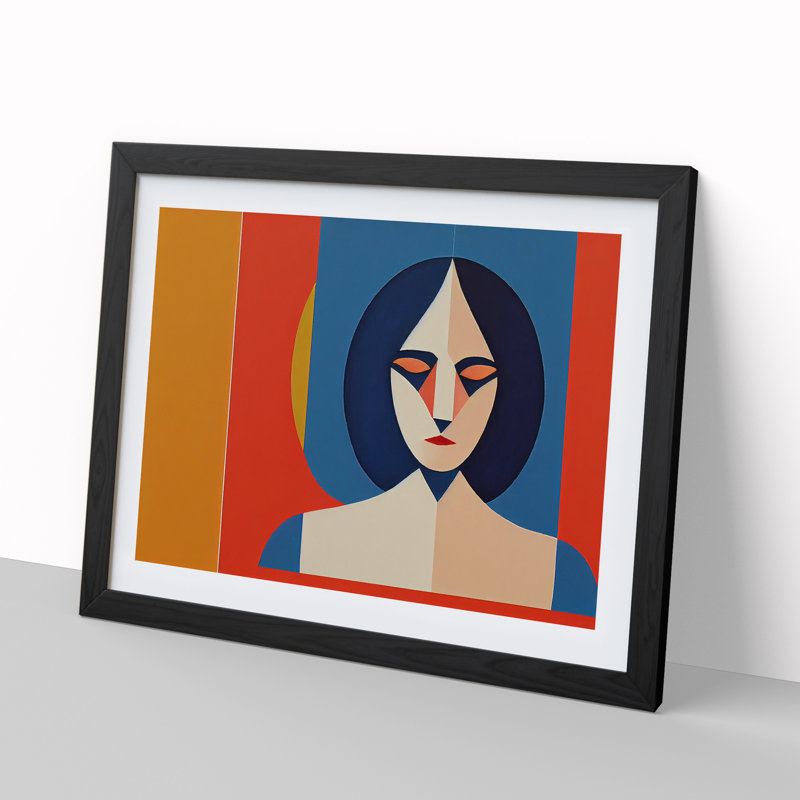 XH1022-8966X The Modern Woman Vol.1 Abstract - Single Picture Frame Print, 46cm H x 64cm W x 2cm D, Black
