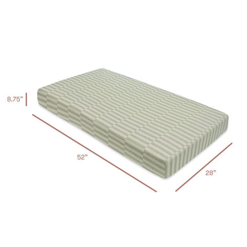 Moss Stripe Muslin Crib Sheet