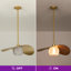 Luminaire suspendu moderne à 1 lumière à intensité variable (ensemble de 2)