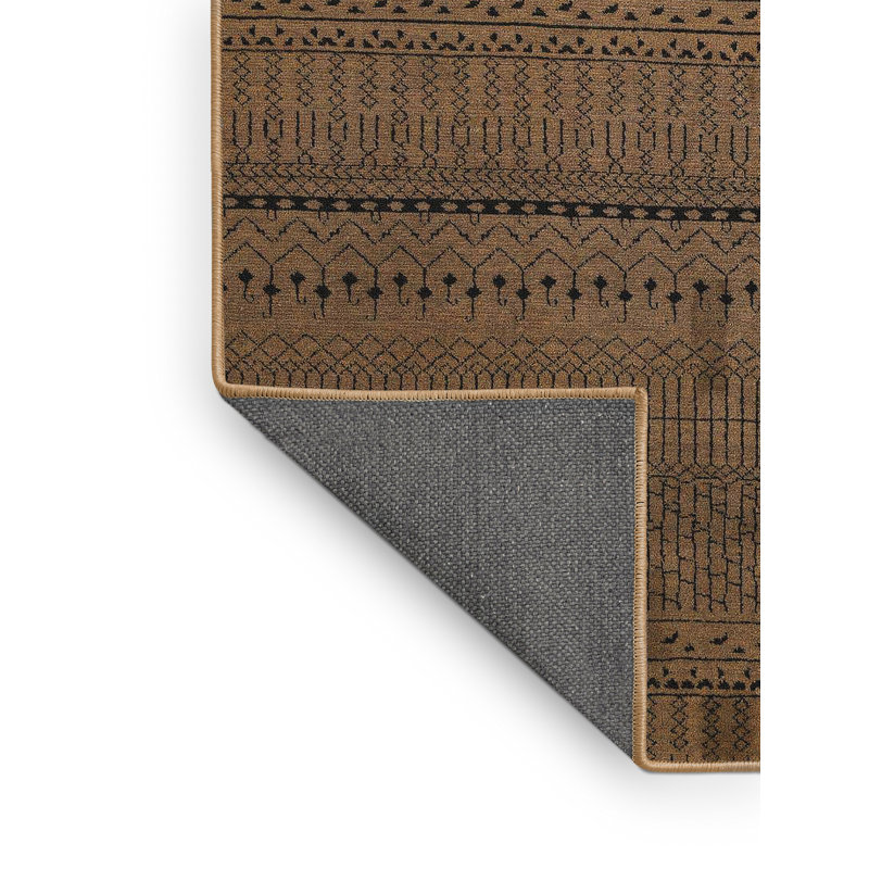 Tapis décoratif multicolore à motif abstrait, Rectangle 5 pi x 8 pi
