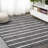 Siegert Berber Stripe Black/Ivory Indoor/Outdoor Rug-1900978334