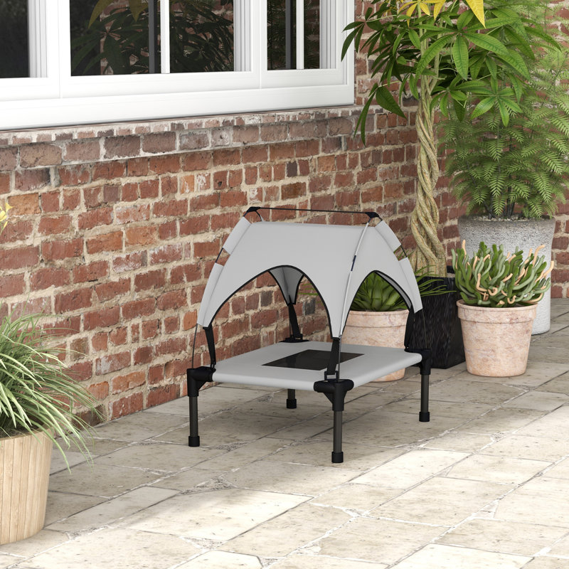 Cooling Raised Dog Bed for Dogs, 61" W x 46" D x 63" H, Grey