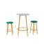 Ensemble de table de bar 3 pièces avec 2 tabourets de bar - table de pub moderne, design durable et peu encombrant pour les petites cuisines et appartements