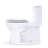 TOTO Ultramax One-Piece Round 1.28 GPF Universal Height Toilet with CEFIONTECT and SS113 SoftClose Seat, Cotton White - MS603113CEFG#01-123827241-123827242