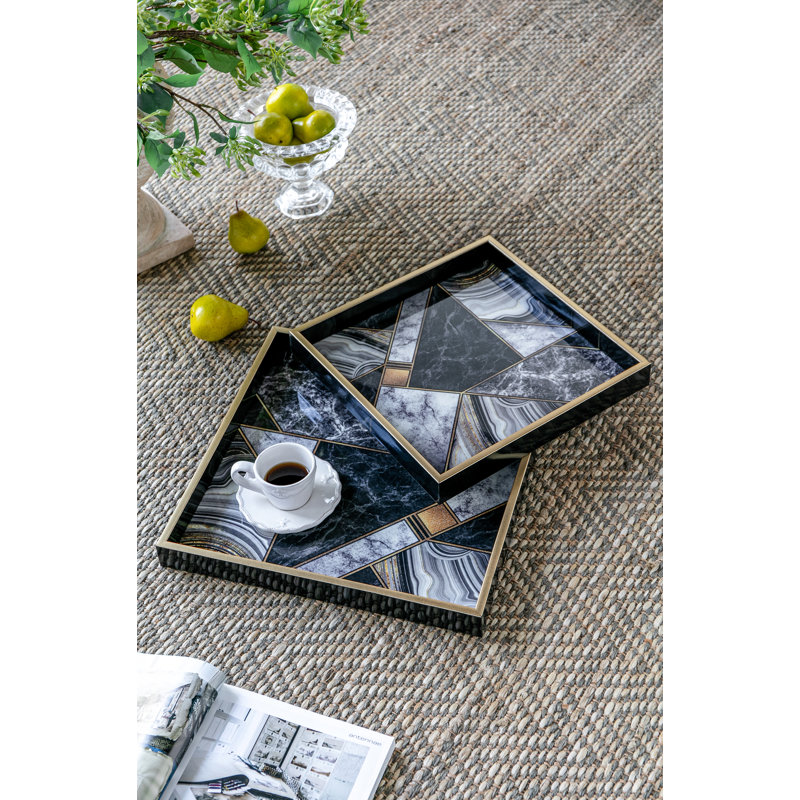 Byson Plastic / Acrylic Tray - Set of 2
