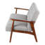 Solid Wooden Frame Loveseat Upholstered Sofa 