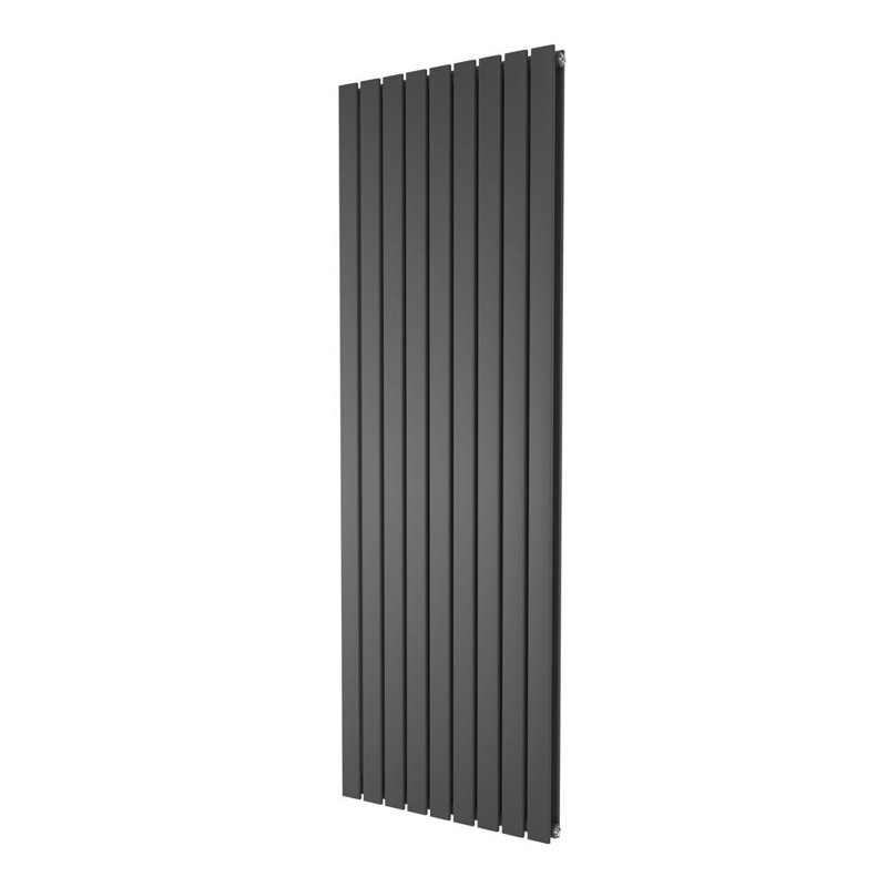 Peter Vertical Flat Double Panel Radiator, 1800mm H x 610mm W, Grey