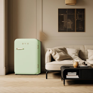 HCK Retro 3.7 Cubic Feet Freestanding Mini Fridge with Freezer