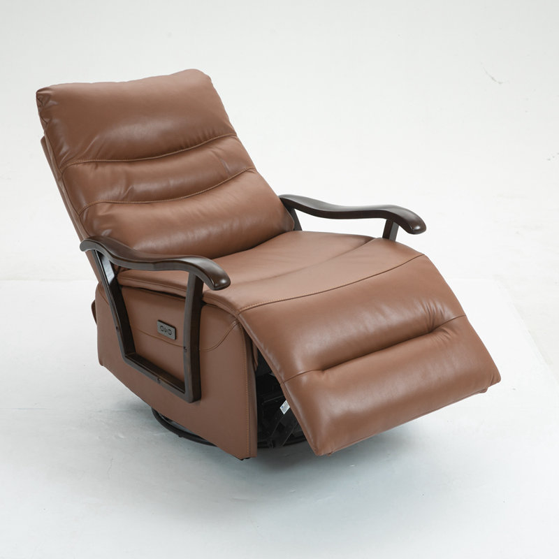 Fauteuil oscillant pivotant berçant inclinable électrique, Orange