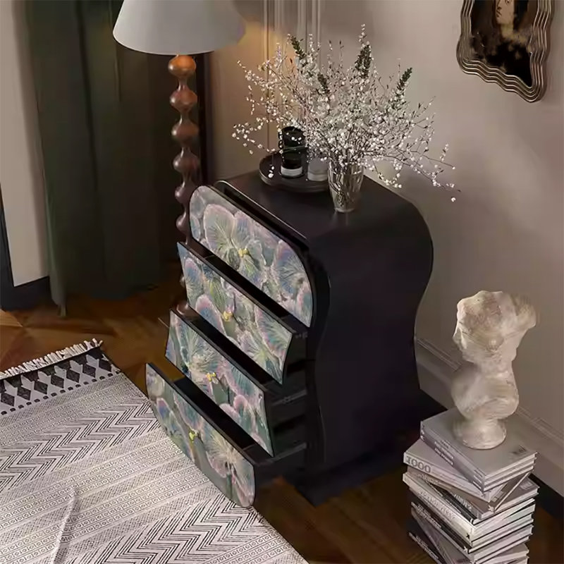 Elegant Storage Cabinet with Walnut Legs