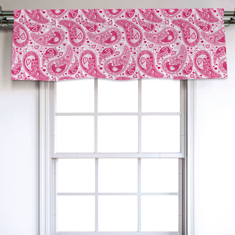 Sateen Paisley Ruffled Window Valance