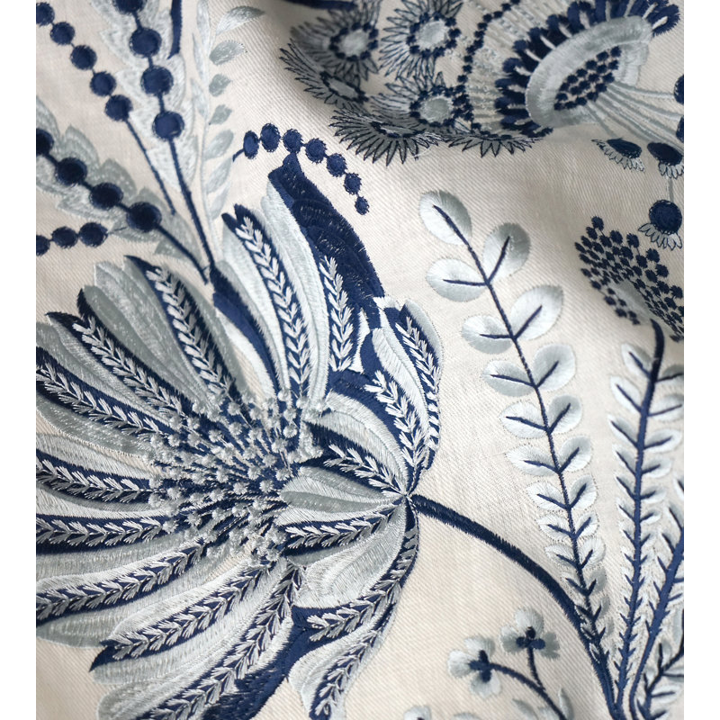 Norden Annelise Embroidery Fabric, Porcelain