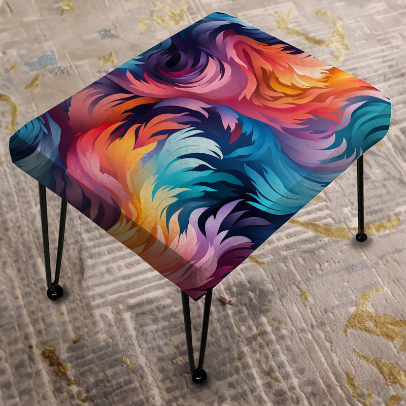 Celestial Aura Spirals - Repose-pieds rectangulaire abstrait