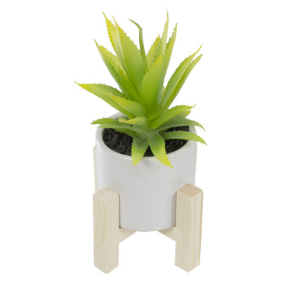 Plante artificielle en pot 8,25 po avec support en bois