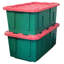HOMZ Durabilt, bacs de rangement en plastique robustes avec couvercles-126281890-126281891