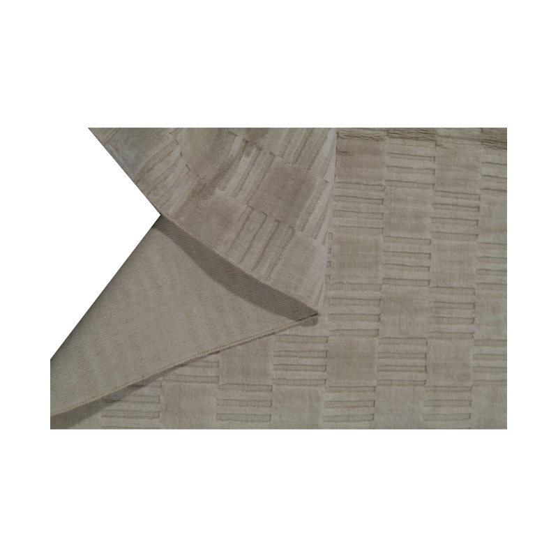 Mountain King Wool Geometric Area Rug in Gray